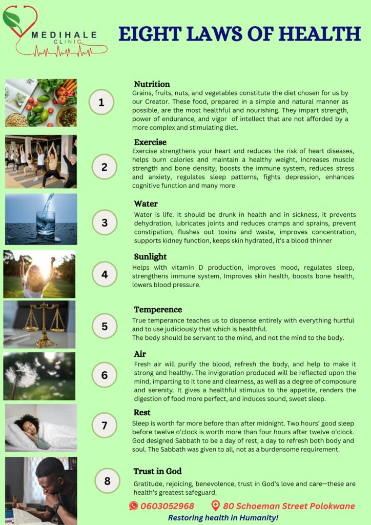 8 laws of health