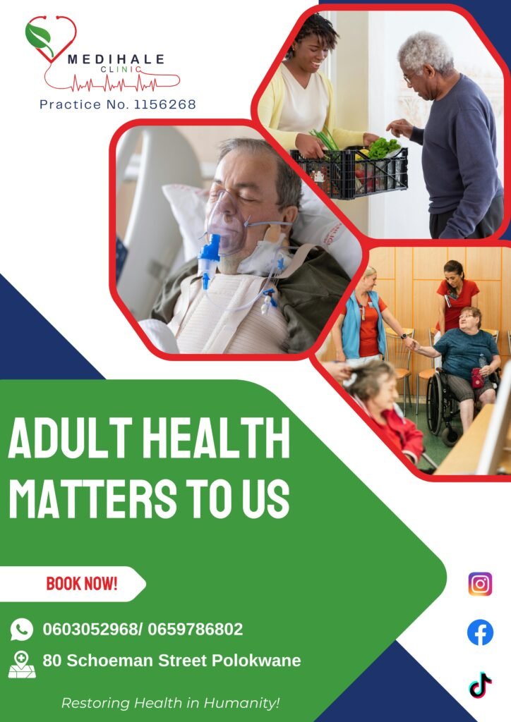 blue and white modern pregnancy and childbirth clinic poster