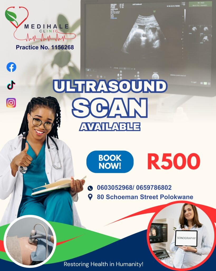 blue and white modern ultrasound clinic instagram post