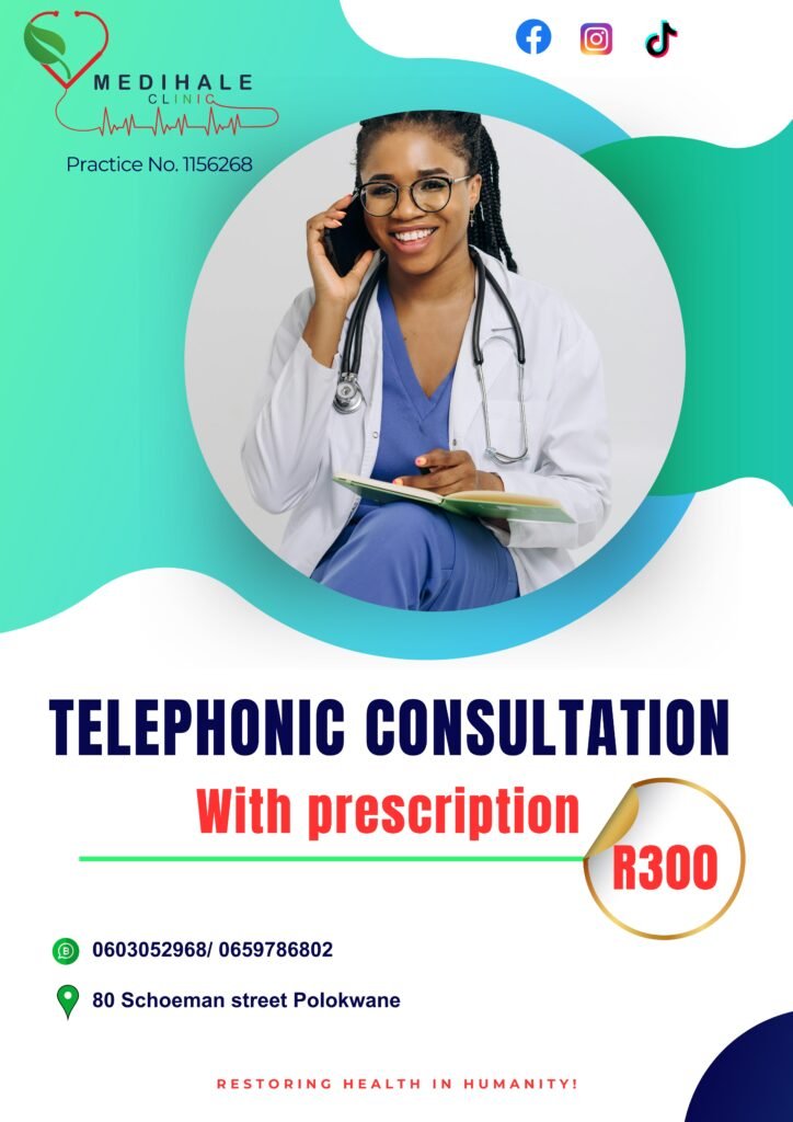 blue and green medical clinic poster design