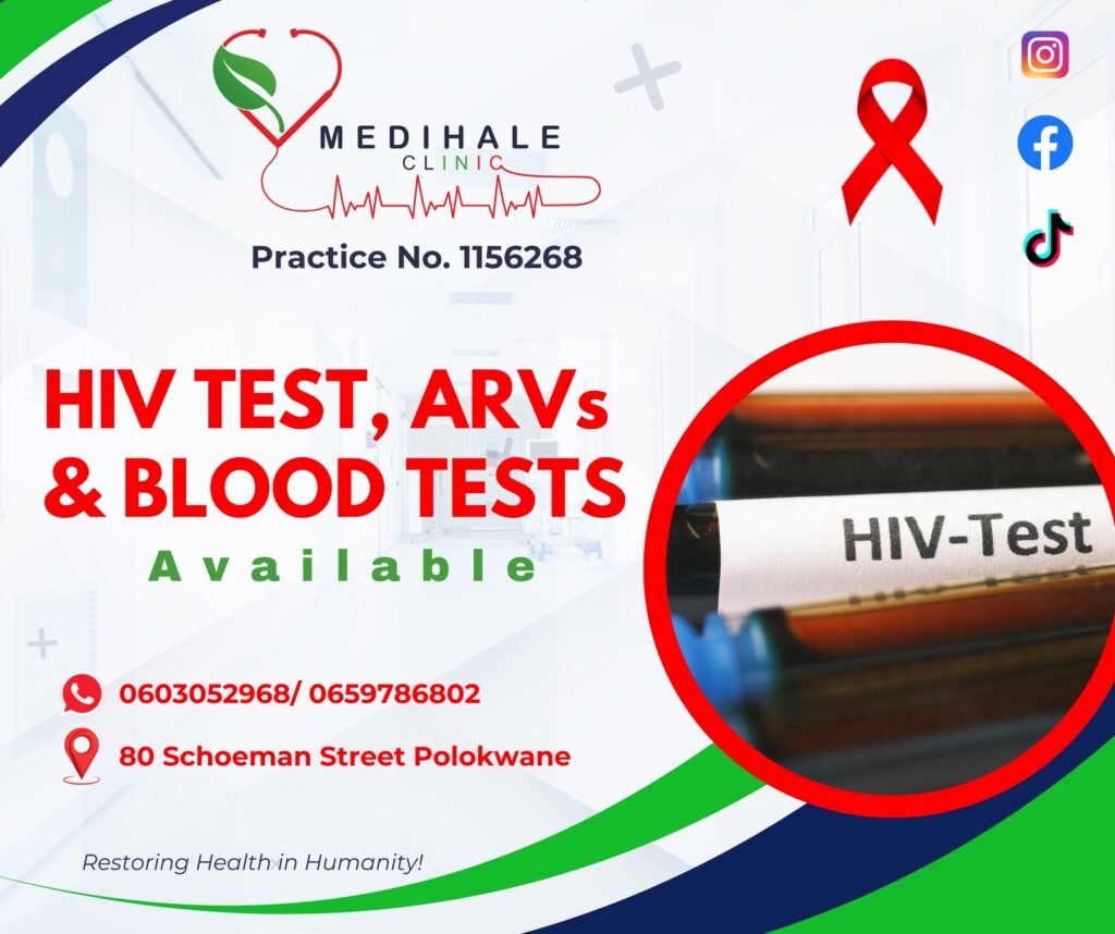 blue and white minimalist medical service facebook post